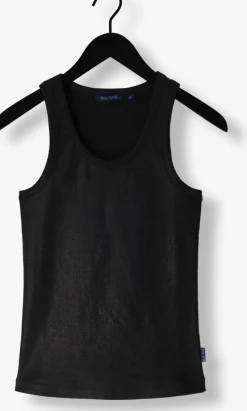 zwarte summum top rib tanktop cotton rib