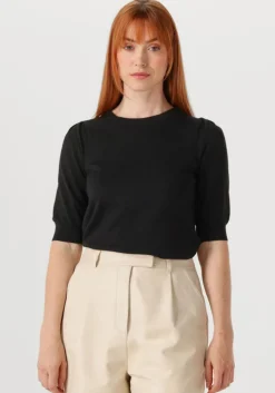 zwarte summum top short sleeve sweater