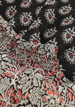 zwarte summum top top high neck ornament viscose