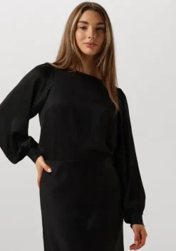 zwarte summum top top long sleeves silky touch