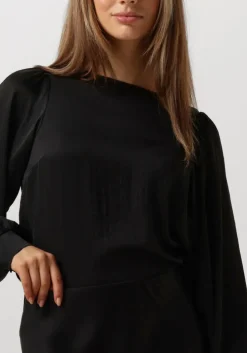 zwarte summum top top long sleeves silky touch