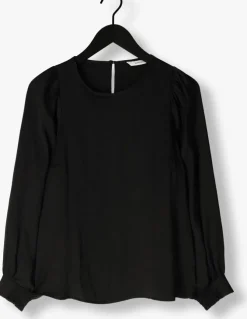 zwarte summum top top long sleeves silky touch