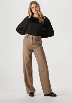 zwarte summum top top long sleeves silky touch