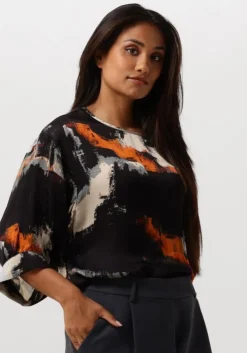 zwarte summum top top painted print