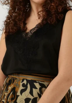 zwarte summum top top silky satin (2s2792)