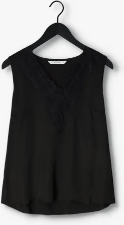 zwarte summum top top silky satin (2s2792)