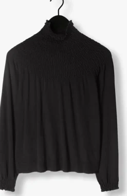 zwarte summum tops & t-shirts smocked sweater basic knit