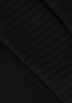 zwarte summum trui balloon sleeve sweater viscose polyamide knit