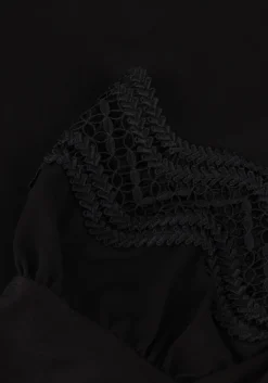 zwarte summum t-shirt jersey top tee with lace