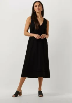 zwarte suncoo midi jurk cristy