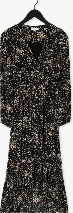 zwarte suncoo midi jurk robe cemon