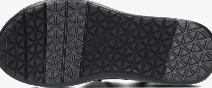 zwarte teva platte sandalen w voya strappy