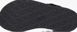 zwarte teva platte sandalen midform universal studded