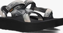 zwarte teva platte sandalen flatform univeral sunscape
