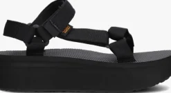 zwarte teva platte sandalen w flatform universal