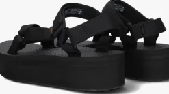 zwarte teva platte sandalen w flatform universal
