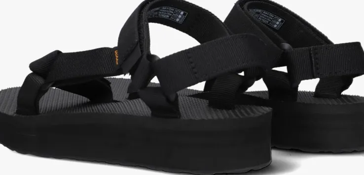 zwarte teva platte sandalen w midform universal