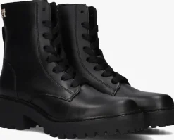 zwarte tommy hilfiger boots chic mid heell