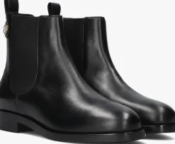 zwarte tommy hilfiger chelsea boots th stud