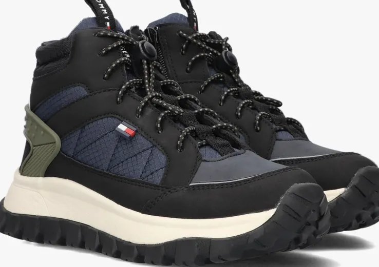 zwarte tommy hilfiger enkelboots lace-up bootie