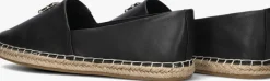 zwarte tommy hilfiger espadrilles th logo leather espadrille