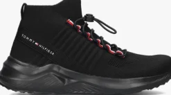 zwarte tommy hilfiger lage sneakers sock sneaker
