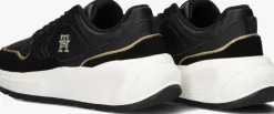 zwarte tommy hilfiger lage sneakers chunky fashion runner