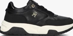 zwarte tommy hilfiger lage sneakers low cut lace-up