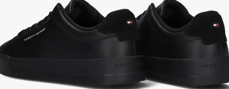zwarte tommy hilfiger lage sneakers tommy hilfiger court