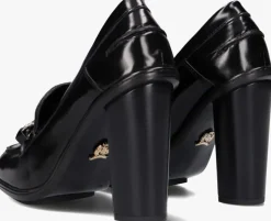 zwarte tommy hilfiger pumps tommy twist high heel loafer