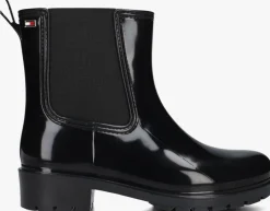 zwarte tommy hilfiger regenlaarzen flag rainboot