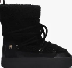 zwarte tommy hilfiger snowboots lace-up snowboot