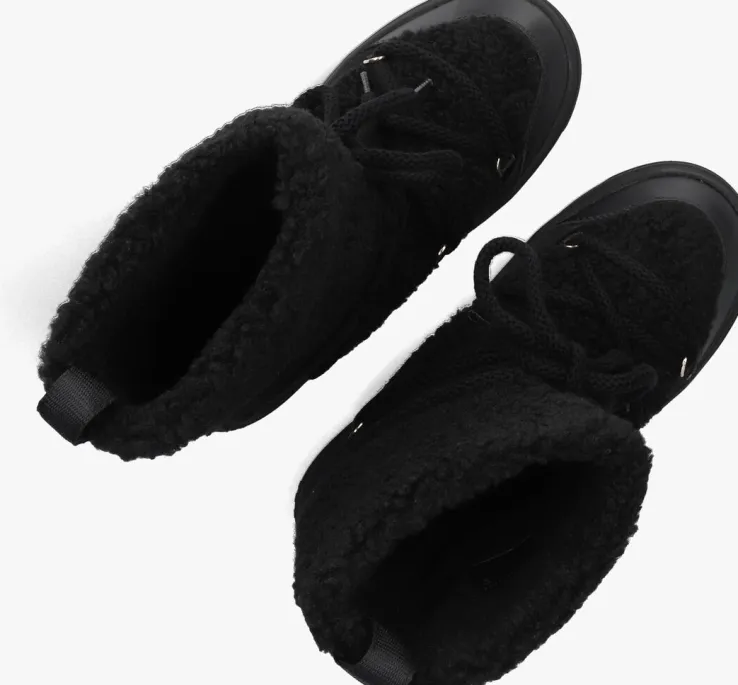 zwarte tommy hilfiger snowboots lace-up snowboot