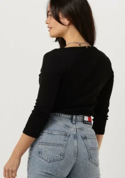 zwarte tommy hilfiger tops & t-shirts new cody slim boat-nk 3/4slv