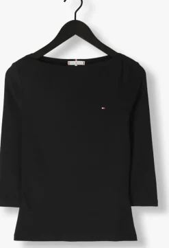 zwarte tommy hilfiger tops & t-shirts new cody slim boat-nk 3/4slv