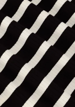 zwarte tommy hilfiger top slim 5x2 rib stripe tank ns