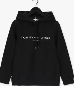 zwarte tommy hilfiger trui heritage hilfiger hoodie ls