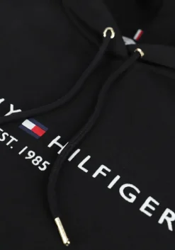 zwarte tommy hilfiger trui heritage hilfiger hoodie ls