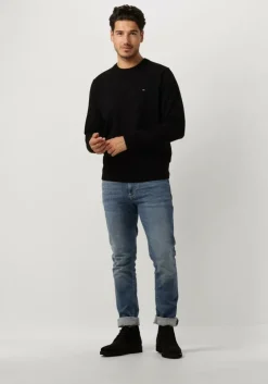 zwarte tommy hilfiger trui 1985 crew neck sweater