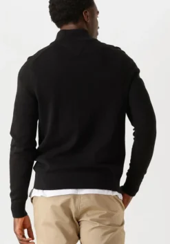 zwarte tommy hilfiger trui pima org ctn cashmere zip mock