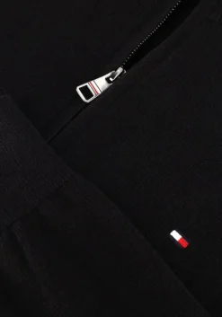 zwarte tommy hilfiger trui pima org ctn cashmere zip mock