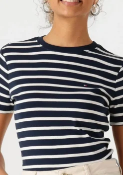 zwarte tommy hilfiger t-shirt slim cody c-nk ss