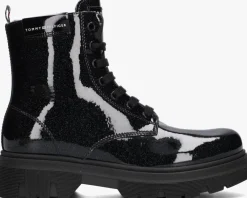 zwarte tommy hilfiger veterboots 33041