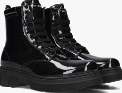 zwarte tommy hilfiger veterboots 33041
