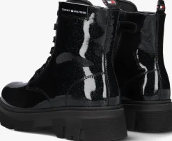 zwarte tommy hilfiger veterboots 33041