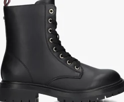zwarte tommy hilfiger veterboots 33569