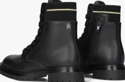 zwarte tommy hilfiger veterboots 34018