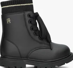 zwarte tommy hilfiger veterboots 34006