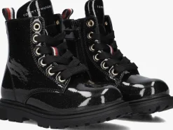 zwarte tommy hilfiger veterboots 33564