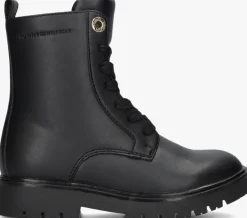 zwarte tommy hilfiger veterboots 34012